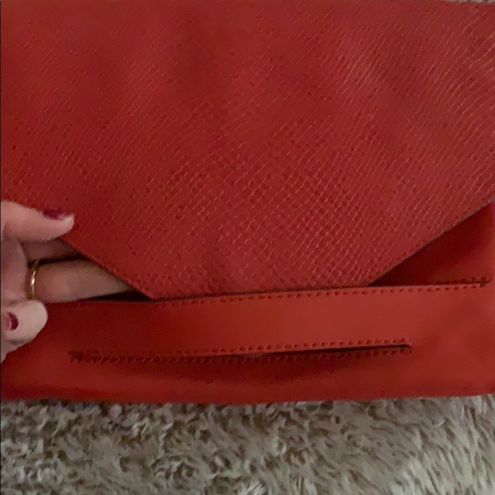 Banana Republic Red Leather Clutch - Picture 4 of 8